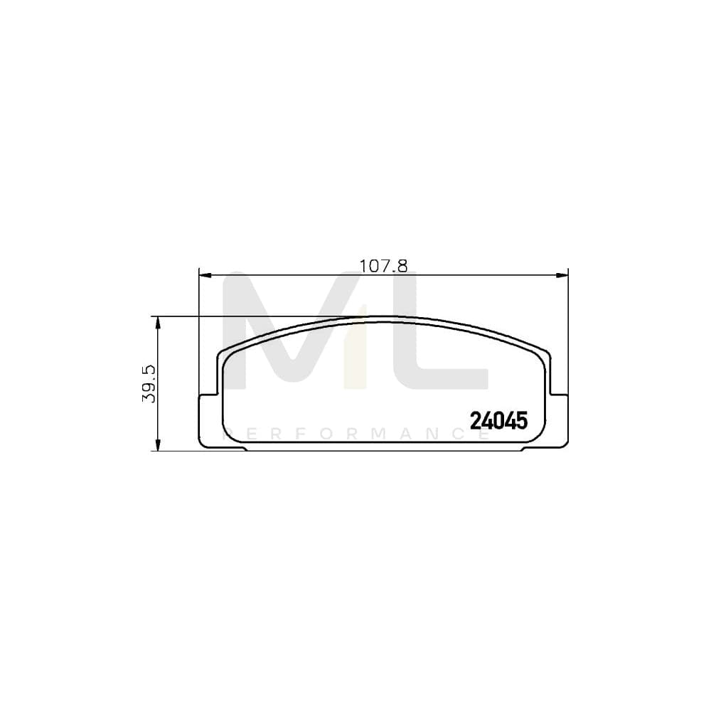 Hella 8DB 355 011-131 Brake Pad Set Not Prepared For Wear Indicator