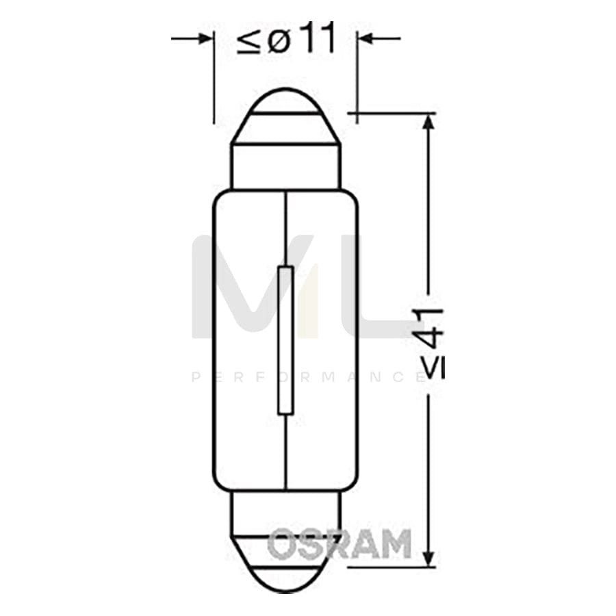 OSRAM ORIGINAL 6424 Bulb, licence plate light 24V 5W, Socket Bulb, SV8,5-8