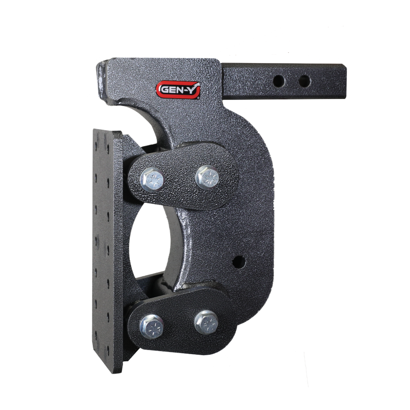 GEN-Y Hitch Gen-Y The Boss Torsion-Flex Pintle Plate 2in Shank 12.5in Drop 16K Hitch w/GH-0100 Stabilizer Kit