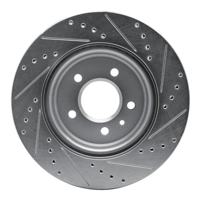 R1 Concepts R1 16-20 Buick Regal Sportback Rear Left Drilled & Slotted Silver Brake Rotor