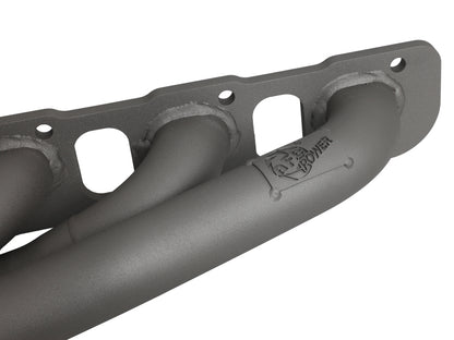 aFe Twisted Steel 304SS Short Header 15-22 Dodge Challenger SC V8-6.2L / 6.4L HEMI Titanium Coating