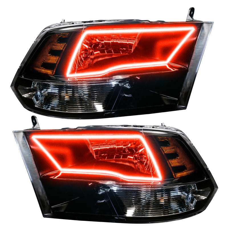 ORACLE Lighting Oracle 09-17 RAM 1500 Quad Pre-Assembled Headlights - Black Housing - w/o Controller