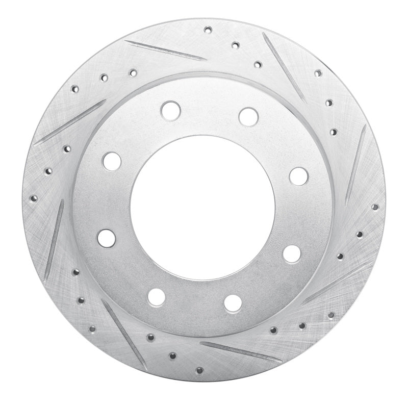 R1 Concepts R1 00-11 Cadillac DTS Rear Right Drilled & Slotted Silver Brake Rotor