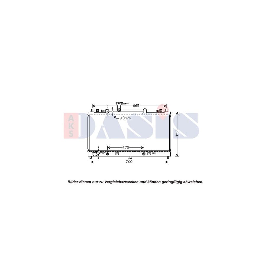 AKS Dasis 110089N Engine Radiator for Mazda 6
