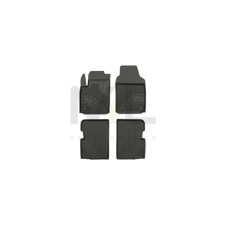 FROGUM Tailored, Basic 411418 Floor mat set Elastomer, Front and Rear, Quantity: 2, Black, (LHD)