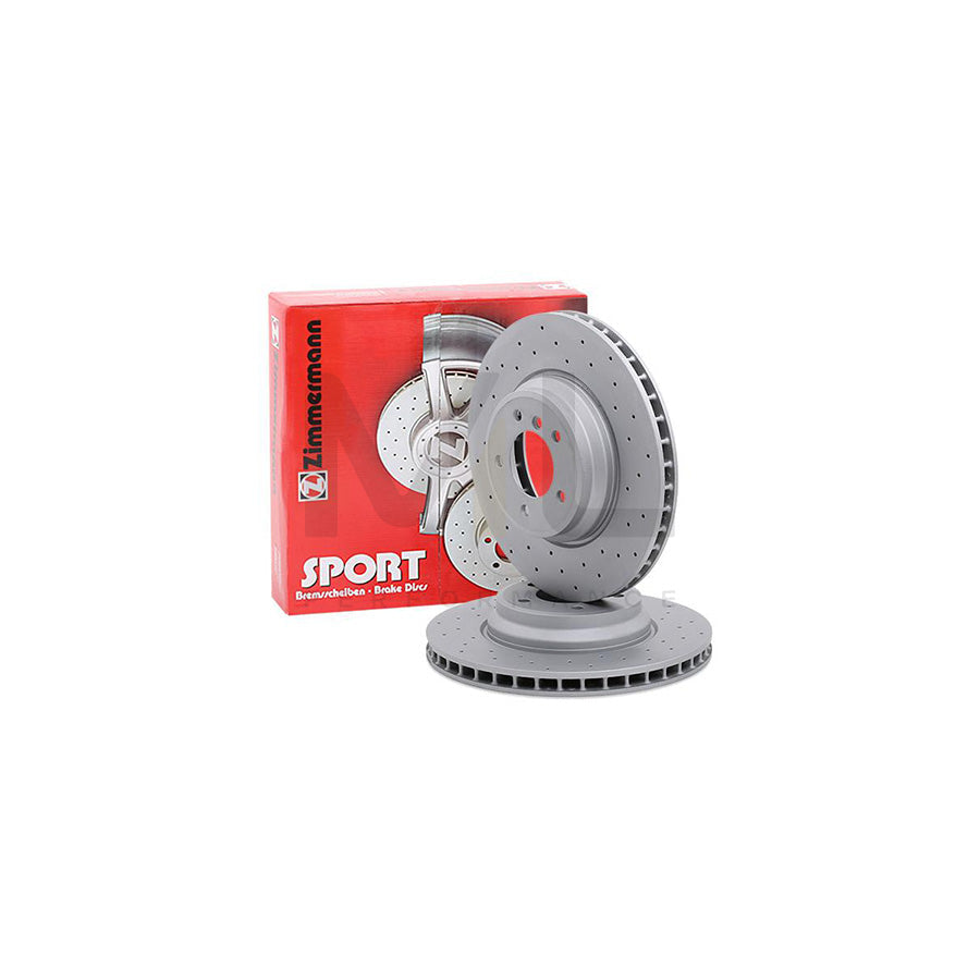ZIMMERMANN SPORT COAT Z 150.3441.52 Brake Disc Internally Vented, Perforated, Coated, High-carbon  - 1 piece