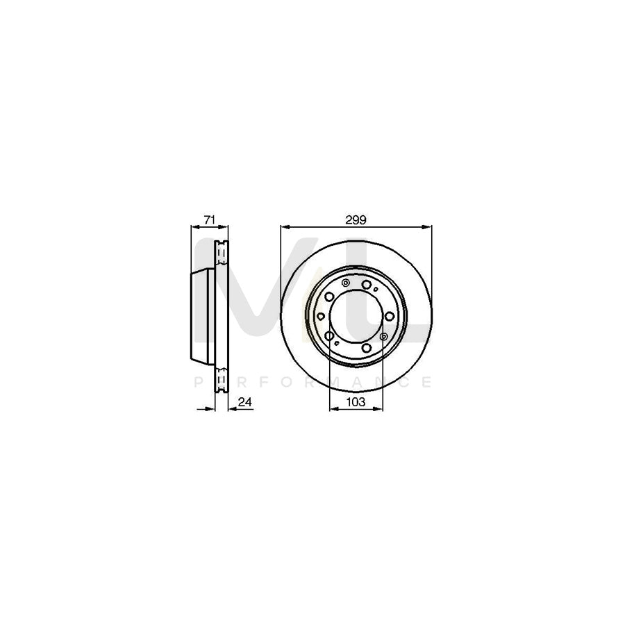 BOSCH 0 986 478 417 Brake Disc Internally Vented, Vented, Oiled, High-carbon | ML Performance Car Parts