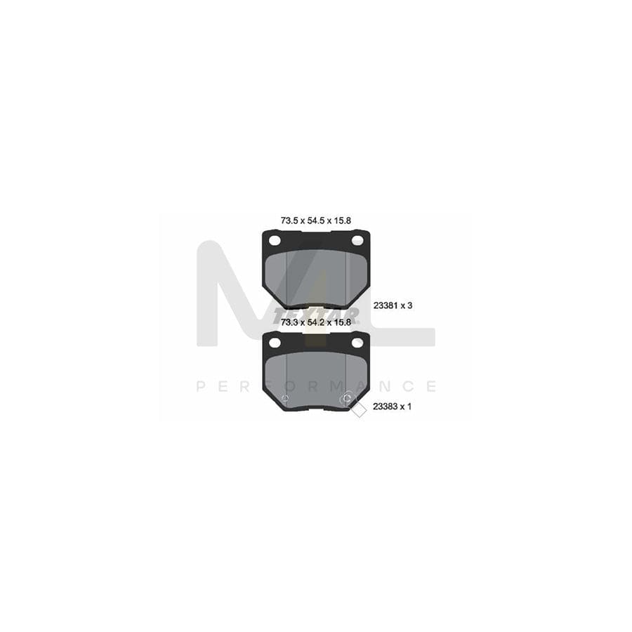 TEXTAR 2338102 Brake pad set for SUBARU IMPREZA with acoustic wear warning | ML Performance Car Parts