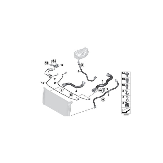 Genuine BMW 17128506848 F34 G31 F20 Bracket, Coolant Hose (Inc. 520d, 435dX & 118dX) | ML Performance US