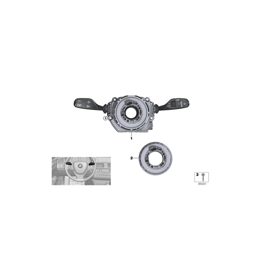Genuine BMW 61316833422 M F26 F16 Switch Unit Steering Column (Inc. X4 35iX, X6 28iX & X6 40dX) | ML Performance US Car Parts