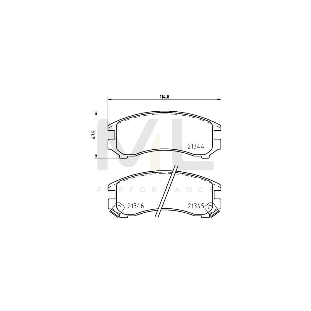 Hella 8DB 355 005-681 Brake Pad Set With Acoustic Wear Warning