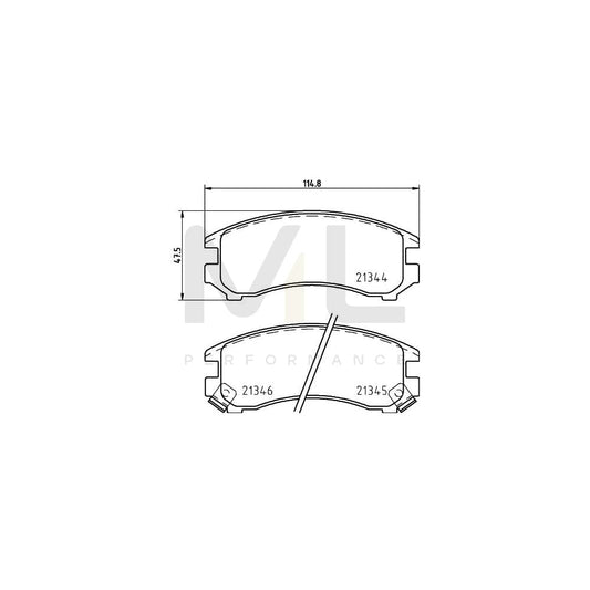 Hella 8DB 355 005-681 Brake Pad Set With Acoustic Wear Warning