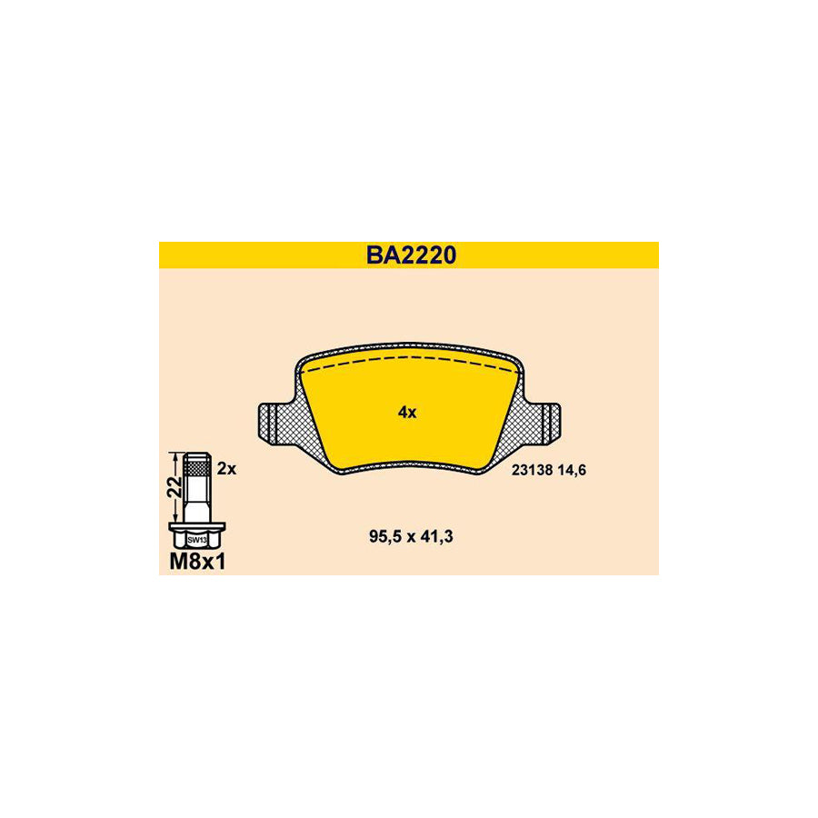 Barum Ba2220 Brake Pad Set