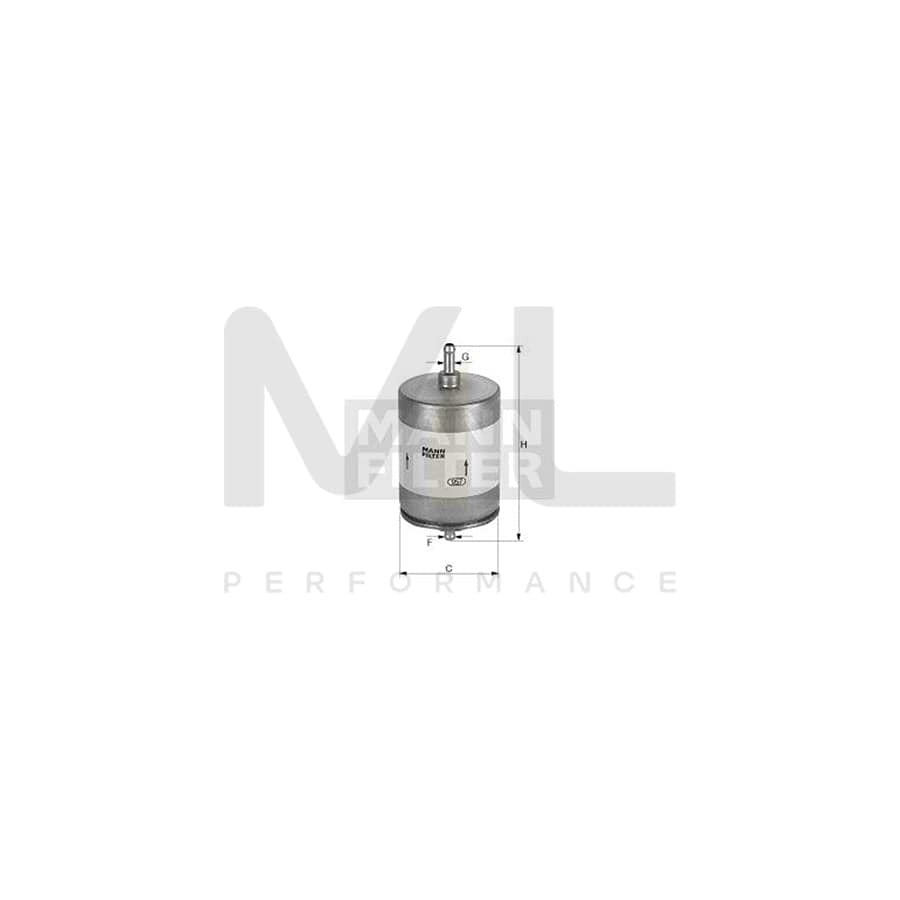 MANN-FILTER WK 504 Fuel filter for BMW 3 Series In-Line Filter