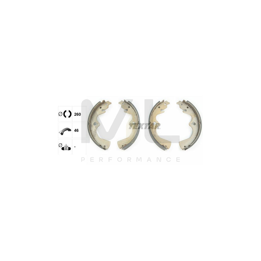 TEXTAR 91064100 Brake Shoe Set without handbrake lever | ML Performance Car Parts