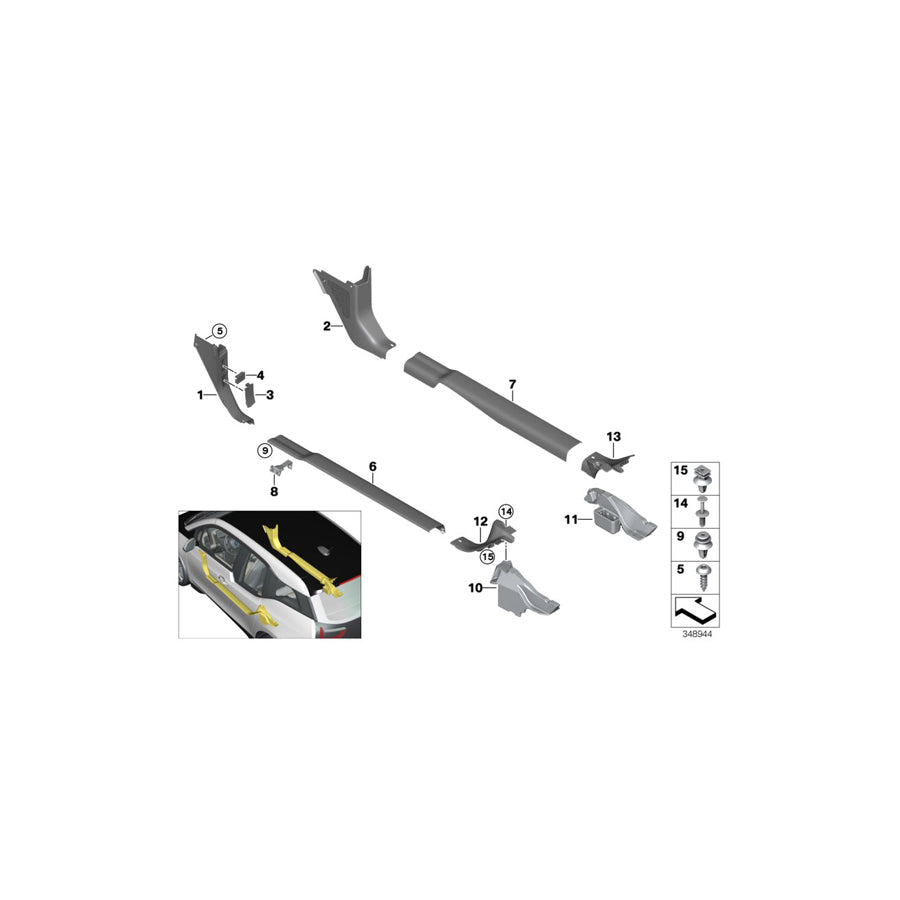 Genuine BMW 07147336455 I15 Clip (Inc. i3 94Ah, i3s 94Ah Rex & i3 60Ah Rex) | ML Performance US Car Parts
