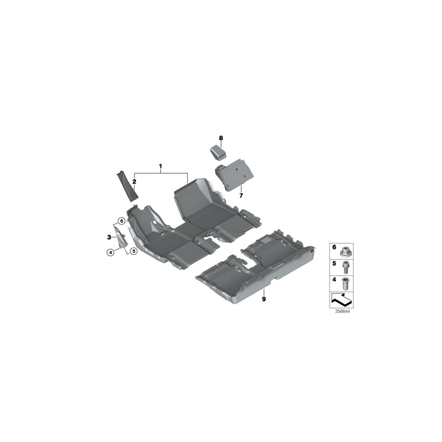 Genuine BMW 07147334656 I15 Blind Rivet Nut, Flat Headed M6 (Inc. i3 94Ah Rex, i3 120Ah Rex & i3 60Ah Rex) | ML Performance US Car Parts