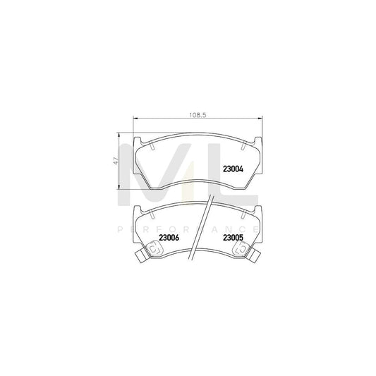 Hella 8DB 355 016-661 Brake Pad Set With Acoustic Wear Warning