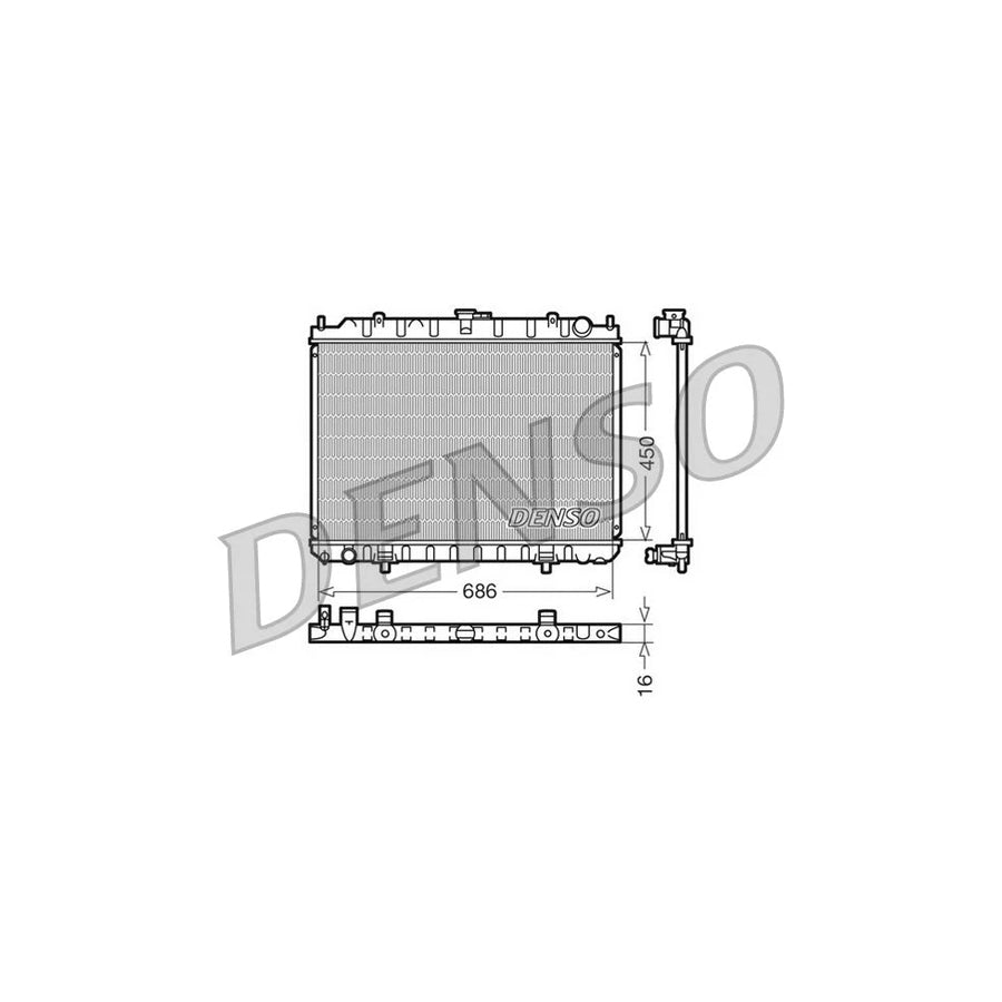 DENSO DRM46023 Engine Radiator for Nissan X-Trail (T30)
