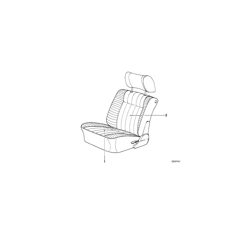 Genuine BMW 52108103528 E30 Seat Cover Vinyl 0192 NATUR (Inc. 316, 316i & 325i) | ML Performance US Car Parts