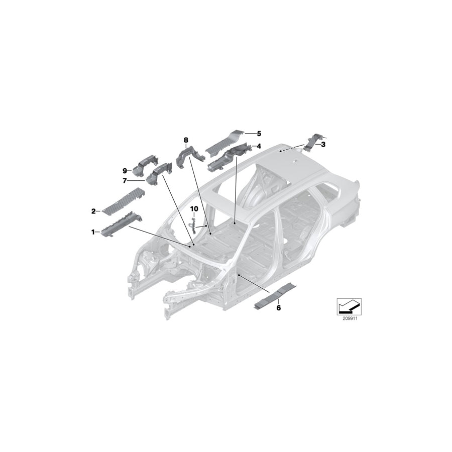 Genuine BMW 61139132861 F16 Cover For Wiring Duct (Inc. X6 35i, X5 M50dX & X5 3.0sd) | ML Performance US Car Parts