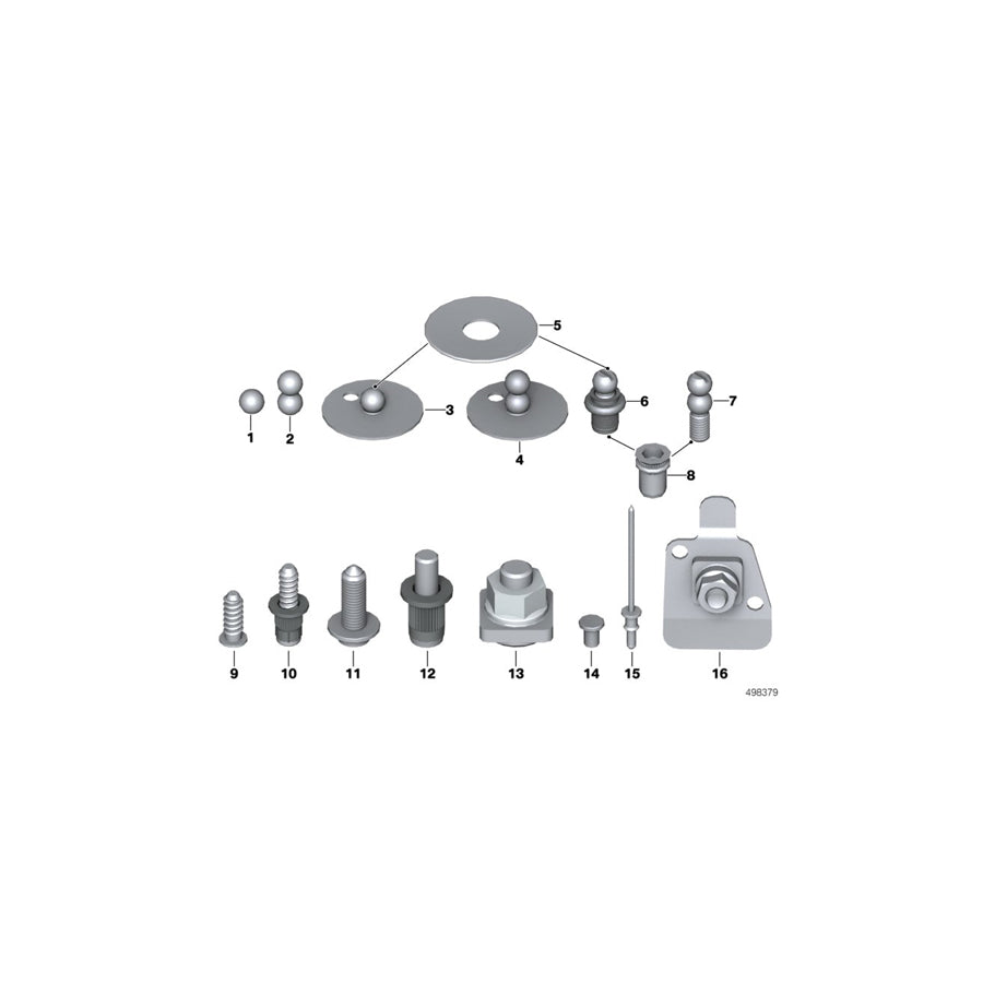Genuine BMW Mini 07147305206 F22 R53 Threaded Welding Stud M6X22 (Inc. X1 18dX, 230iX & 640i) | ML Performance US Car Parts