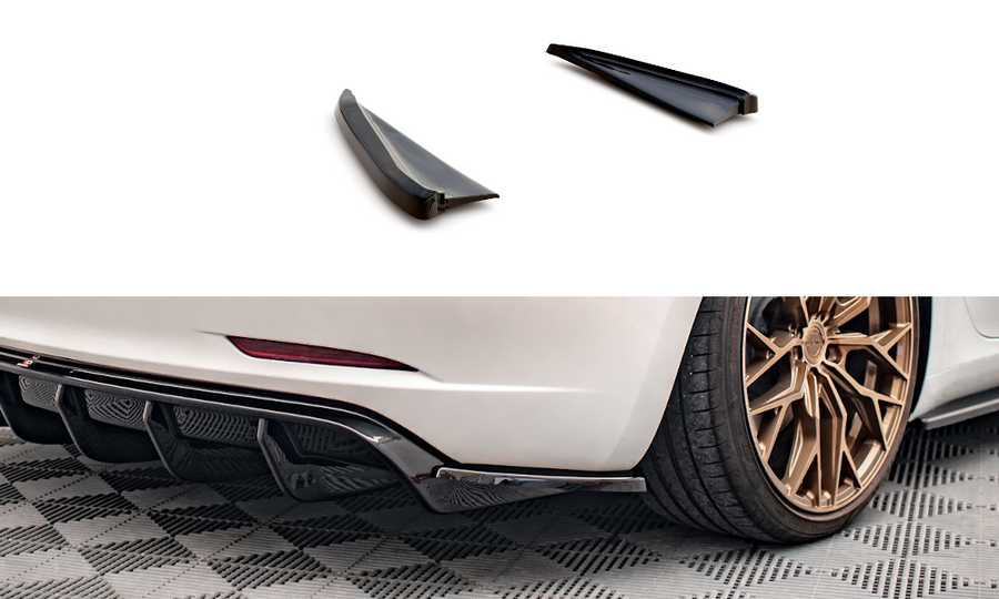 Maxton Design TE-MODEL3-1-RSD2T Rear Side Splitters V.2 Tesla Model 3 | ML Performance US Car Parts