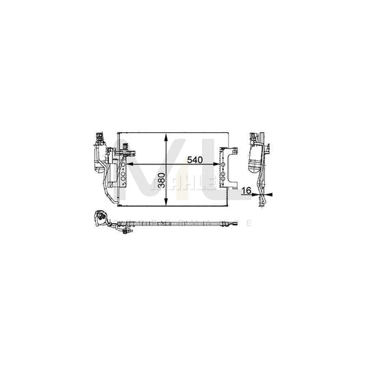 MAHLE ORIGINAL AC 351 000P Air conditioning condenser with dryer | ML Performance Car Parts