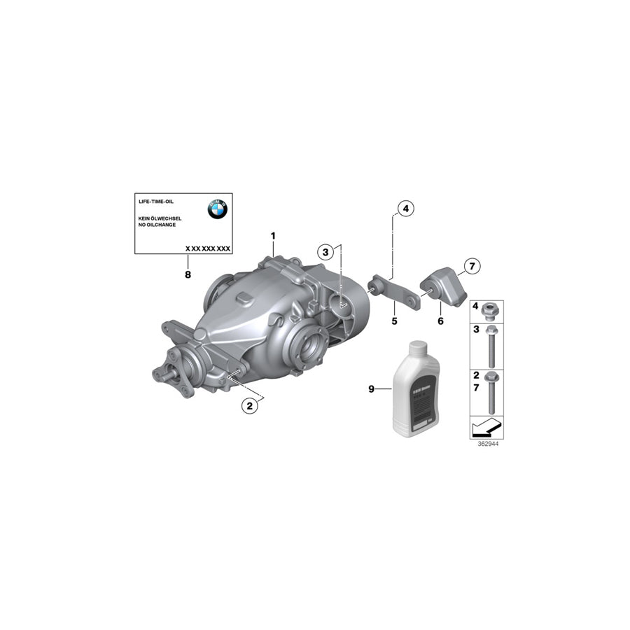 Genuine BMW 33107611129 E84 Rear-Axle-Drive I=3,15 (Inc. X1 20iX, X1 28iX & X1 20i) | ML Performance US Car Parts