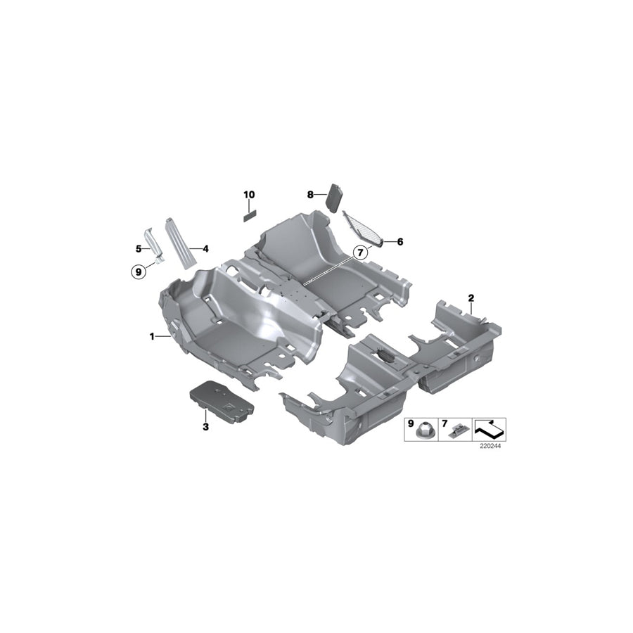 Genuine BMW 07149220697 F01 F04 F13 Padding (Inc. 740LiX, 730Li & 730i) | ML Performance US Car Parts