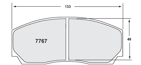 PFC 7767.10 FRONT BRAKE PADS Z-RATED FOR D2 / K-SPORT 6-PISTON