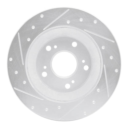 R1 Concepts R1 00-09 Honda S2000 Rear Right Drilled & Slotted Silver Brake Rotor