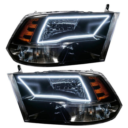 ORACLE Lighting Oracle 09-17 RAM 1500 TRX Quad Pre-Assembled Headlights Blk Housing - w/ BC1 Controller