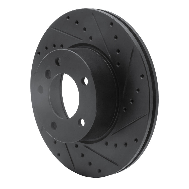 R1 Concepts R1 06-13 BMW 325I (USA/Canada) Front Right Drilled & Slotted Black Brake Rotor