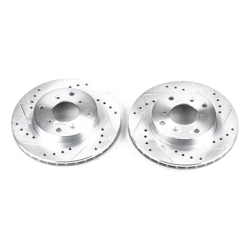 PowerStop Power Stop 98-99 Acura CL Front Evolution Drilled & Slotted Rotors - Pair