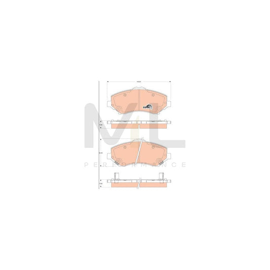 TRW Cotec Gdb4144 Brake Pad Set With Acoustic Wear Warning | ML Performance Car Parts