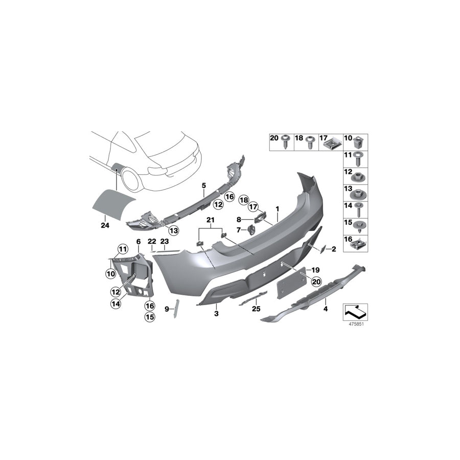 Genuine BMW 51128070594 F87 Right Protection Foil (Inc. M2 & M2 Competition) | ML Performance US Car Parts