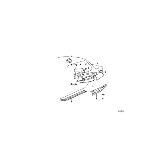 Genuine BMW 63311381826 E34 E32 Heat Insulation Right (Inc. 525td, M5 3.6 & M5 3.8) | ML Performance US Car Parts