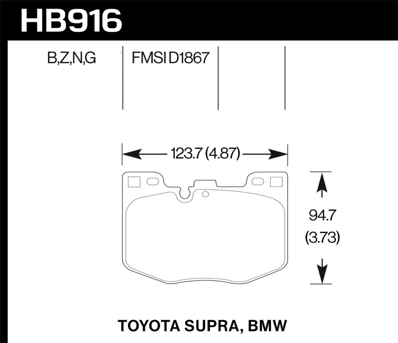 Hawk Performance Hawk 2020 Toyota Supra / 19-20 BMW Z4 PC Street Front Brake Pads