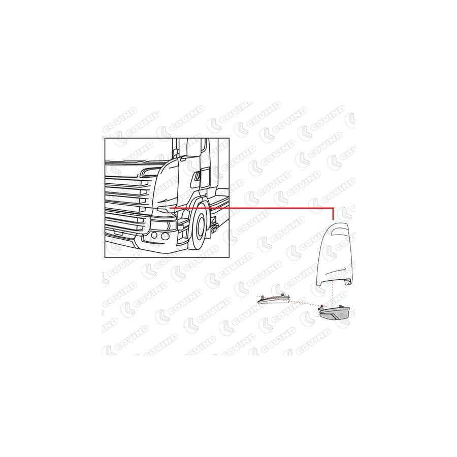 Covind 146/167 Air Deflector, Driver Cab