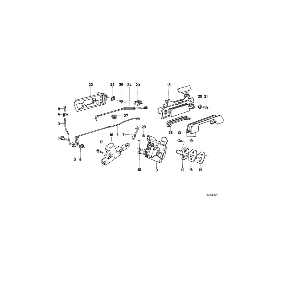 Genuine BMW 51228105783 E32 Door Lock Rear Left (Inc. 740iL, 735i & 750i) | ML Performance US Car Parts