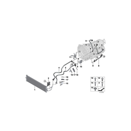 Genuine BMW 17128632283 G11 G30 G12 Bracket, Oil Cooler Line (Inc. 740Le, 740e & 530e) | ML Performance US