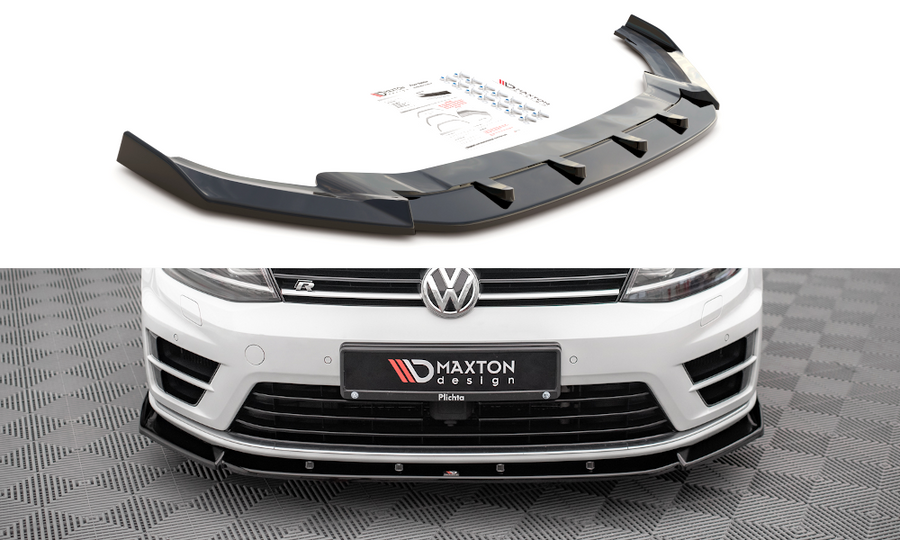 Maxton Design VW-GO-7-R-FD4T Front Splitter V.4 Volkswagen Golf R MK7 | ML Performance US Car Parts