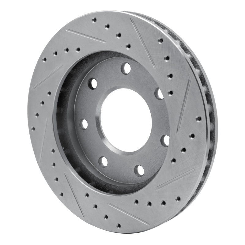R1 Concepts R1 97-04 Ford F-250 4WD (Excl Super Duty) Front Left Drilled & Slotted Silver Brake Rotor