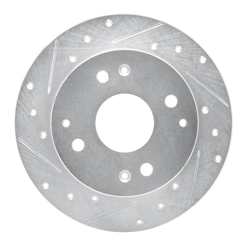 R1 Concepts R1 92-94 Acura Vigor Rear Left Drilled & Slotted Silver Brake Rotor