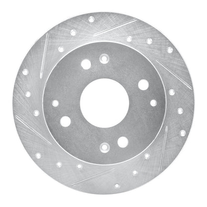 R1 Concepts R1 92-94 Acura Vigor Rear Left Drilled & Slotted Silver Brake Rotor
