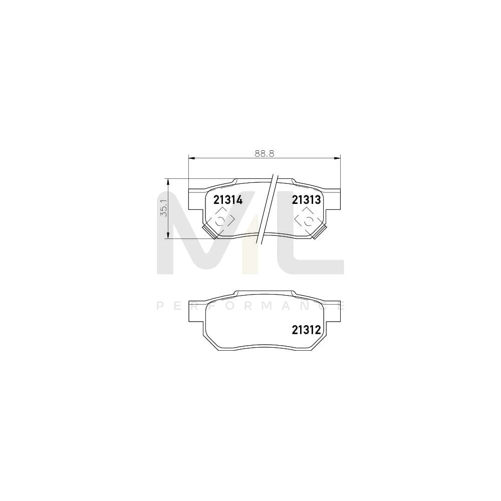 Hella 8DB 355 005-731 Brake Pad Set With Acoustic Wear Warning