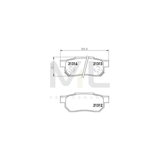 Hella 8DB 355 005-731 Brake Pad Set With Acoustic Wear Warning