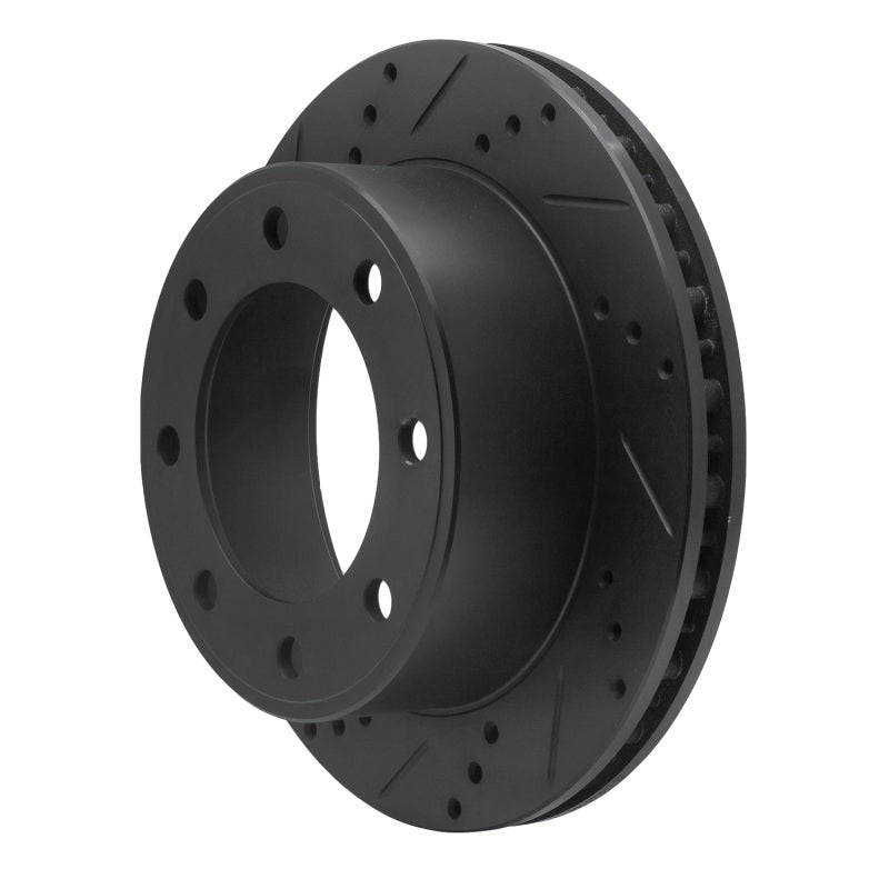 R1 Concepts R1 99-05 Ford F-250 2WD (Super Duty) Rear Left Drilled & Slotted Black Brake Rotor