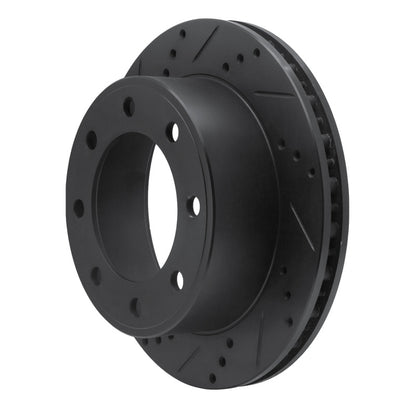 R1 Concepts R1 99-05 Ford F-250 2WD (Super Duty) Rear Left Drilled & Slotted Black Brake Rotor